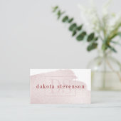 Splash of Blush | Moderne Waterverf rood en roze Visitekaartje (Staand voorkant)