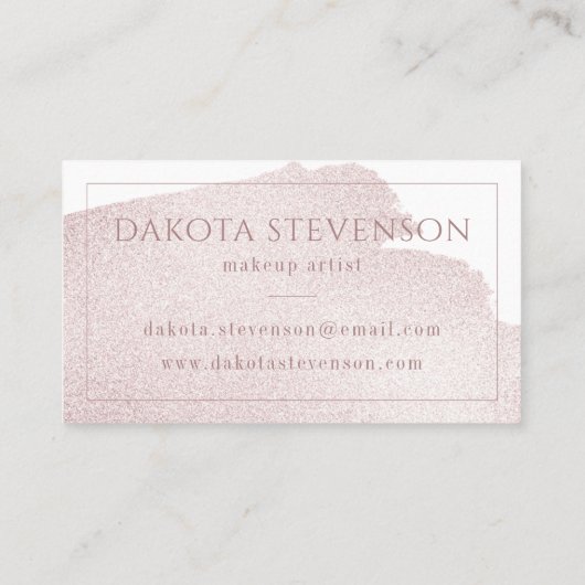 Splash of Blush | Moderne Waterverf rood en roze Visitekaartje (Achterkant)