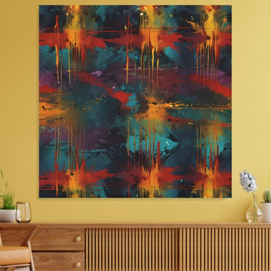 Splash Of Emotion: Abstracte Energieën Canvas Afdruk (Insitu (Woonkamer))
