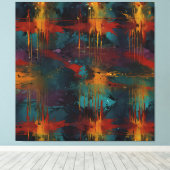 Splash Of Emotion: Abstracte Energieën Canvas Afdruk (Insitu (Houten vloer))