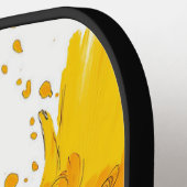 Splash of Gold voor Black Personal Name Pickleball Paddle (Links Detail)