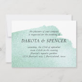 Splash of Green | Emerald Jade Waterverf Wedding Kaart (Voorkant)