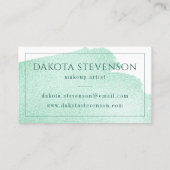 Splash of Green | Modern Emerald Jade Waterverf Visitekaartje (Achterkant)