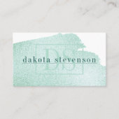 Splash of Green | Modern Emerald Jade Waterverf Visitekaartje (Voorkant)