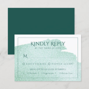 Splash of Green Optie Jade-penseelstreek invoere RSVP Kaartje