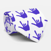 Splash of Love, gebarentaal, in blauw stropdas (Opgerold)