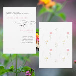 Splash of Spring Bride Parents Wedding Invitation Kaart<br><div class="desc">Moderne uitnodiging. Wedding-uitnodiging. Wit en Roze. Bride ouders hebben een lijst. De Ontwerper van het contact voor veranderingen..(verwijdering van de website,  extra ouders,  enz.)</div>