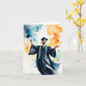 Splash of Success - Uitbundigheid van een afgestud Kaart (Gele Bloem)