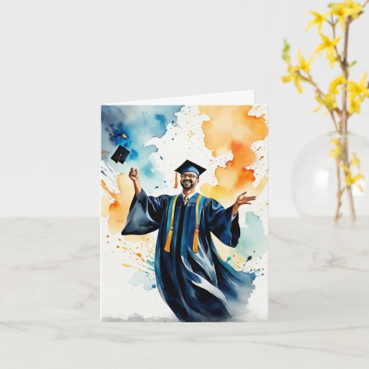 Splash of Success - Uitbundigheid van een afgestud Kaart (Gele Bloem)