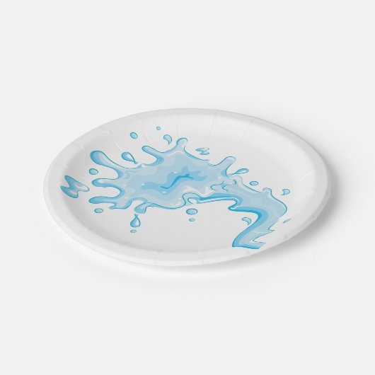 Splash Of Water Papieren Bordje (Gekanteld)