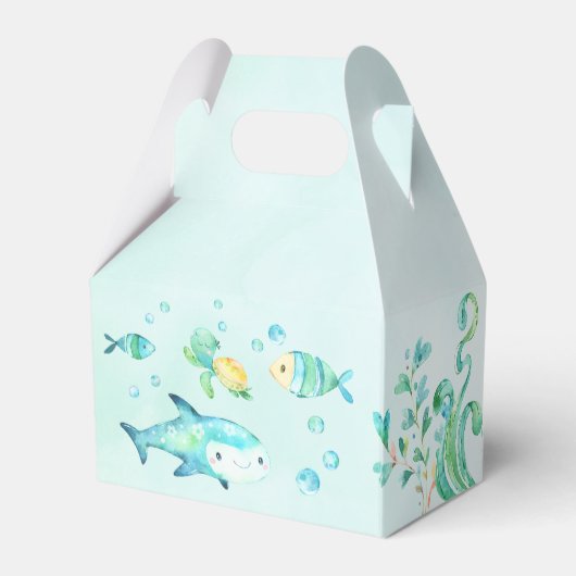 Splash onder de Zee verjaardagsgunst box Bedankdoosjes (Achterkant)