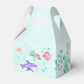 Splash onder de Zee verjaardagsgunst box Bedankdoosjes (Achterkant)