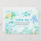 Splash onder het Zee Verjaardag Dank u kaart (Voorkant)