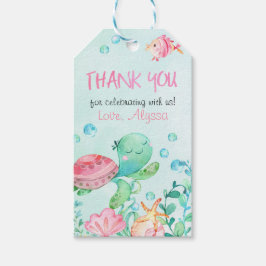 Splash onder het Zee verjaardagsgunst Cadeaulabel