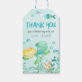 Splash onder het Zee verjaardagsgunst Cadeaulabel (Voorkant)