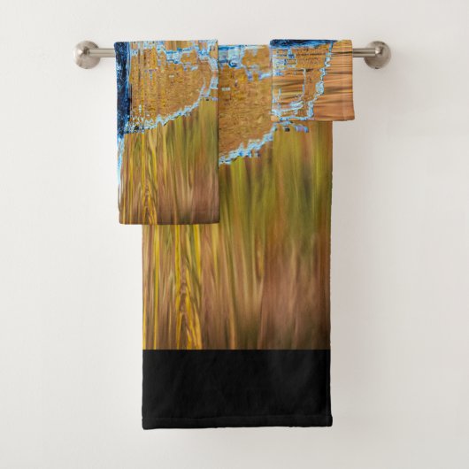 Splash op een herfst avond bad handdoek (Insitu)