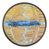 Splash op een herfst avond hockey puck (Voorkant)