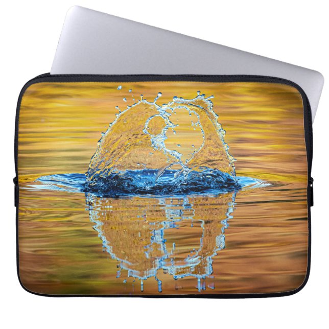 Splash op een herfst avond laptop sleeve (Voorkant)