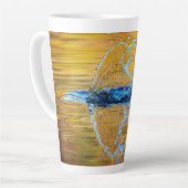 Splash op een herfst avond latte mok (Linkerhoek)