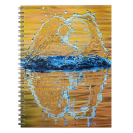 Splash op een herfst avond notitieboek