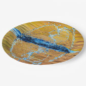 Splash op een herfst avond papieren bordje (Gekanteld)