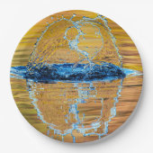 Splash op een herfst avond papieren bordje (Voorkant)