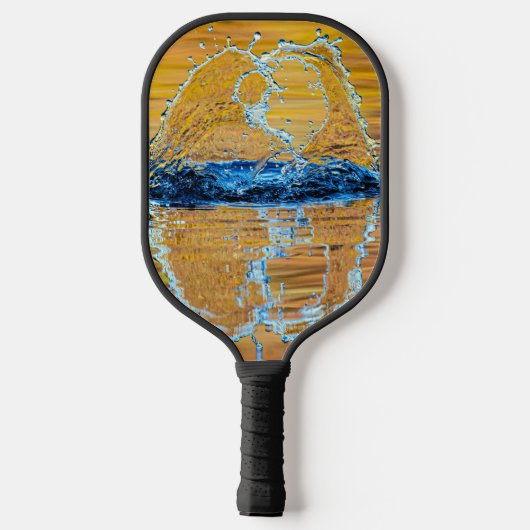 Splash op een herfst avond pickleball paddle (Achterkant)
