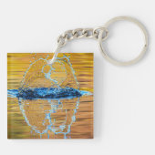 Splash op een herfst avond sleutelhanger (Achterkant)