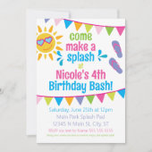 Splash Pad Birthday Party nodigt uit Kaart (Voorkant)