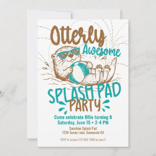 Splash Pad Feestje Otter Kinderen Zomer Zwembad Ac Kaart