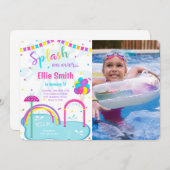 Splash Pad foto uitnodiging (Voorkant / Achterkant)