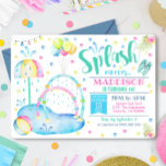 Splash Pad Party Invitation Water Park Birthday Kaart<br><div class="desc">Ideale uitnodiging voor je volgende Splash Pad Water Park party!</div>