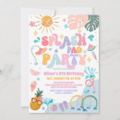 Splash Pad Party Pool Party Summer Birthday Kaart (Voorkant)