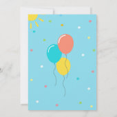 Splash Pad Party Water Park Verjaardag Kaart (Achterkant)