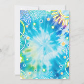 Splash Pad Waterpark Birthday Party Tie Dye Glow Kaart (Achterkant)