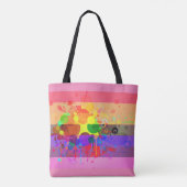 Splash Paint Design Dambag Tote Bag (Achterkant)