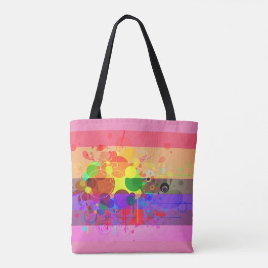 Splash Paint Design Dambag Tote Bag (Achterkant)