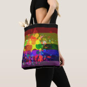 Splash Paint Design Dambag Tote Bag (Dichtbij)