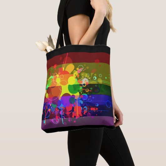 Splash Paint Design Dambag Tote Bag (Dichtbij)