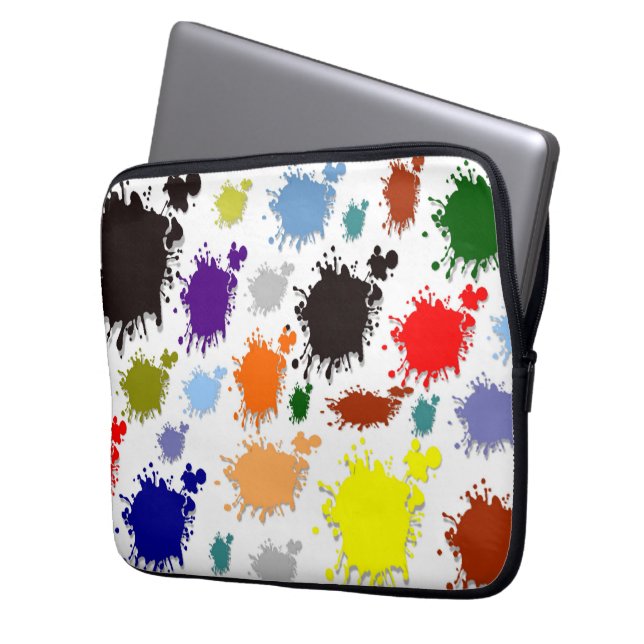 Splash Paint Electronics Bag Laptop Sleeve (Voorkant Links)