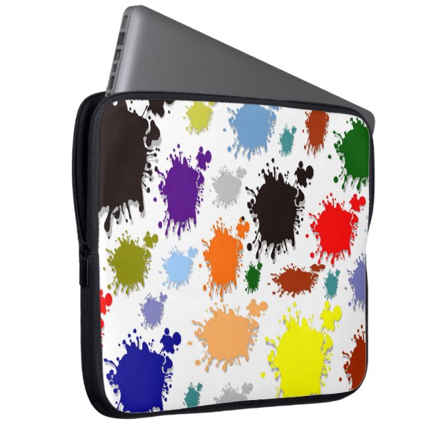 Splash Paint Electronics Bag Laptop Sleeve (Voorkant Rechts)