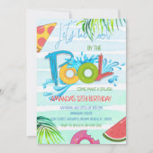 Splash Pool Party Birthday Invitation Kaart (Voorkant)