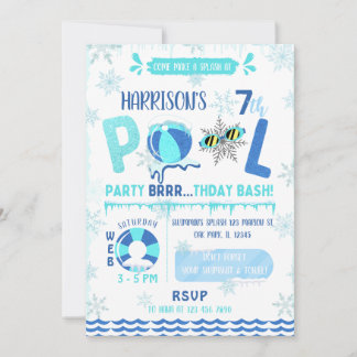 Splash Pool Party Boy Zwemmen Verjaardag Kaart