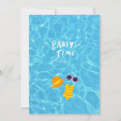 Splash Pool Party Invitation Kaart (Achterkant)