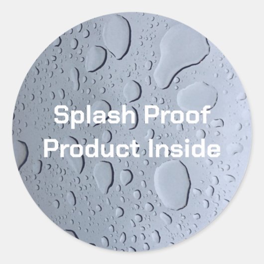 Splash Proof Custom Text Water Druppels Package La Ronde Sticker (Voorkant)