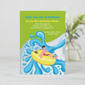 Splash Ride Invitation Kaart (Staand voorkant)