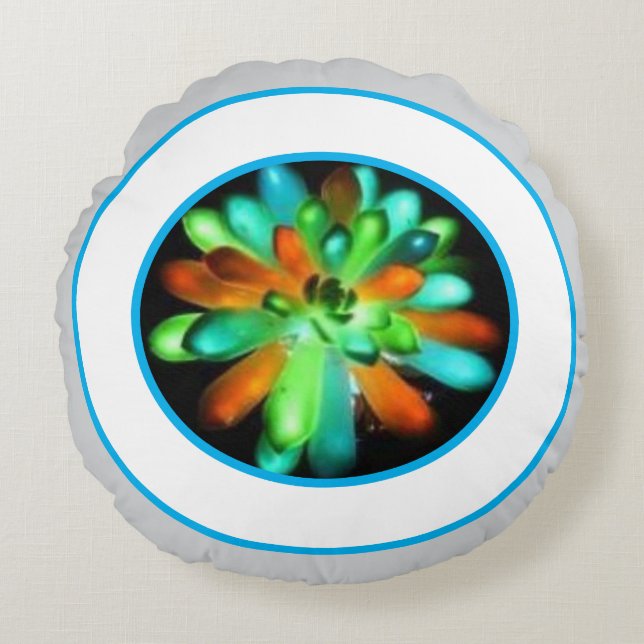 "SPLASH" rond kussen (Voorkant)