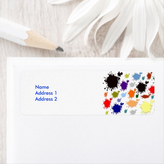 Splash-schilderlabel Etiket (Insitu)