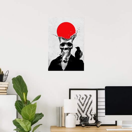 Splash Skull Poster (Thuiskantoor)