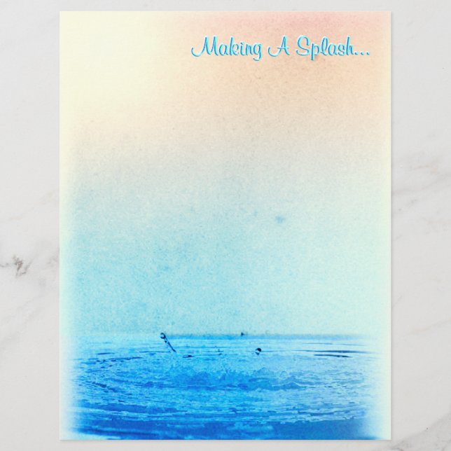 Splash. (Speciaal geschraapt papier) (Voorkant)